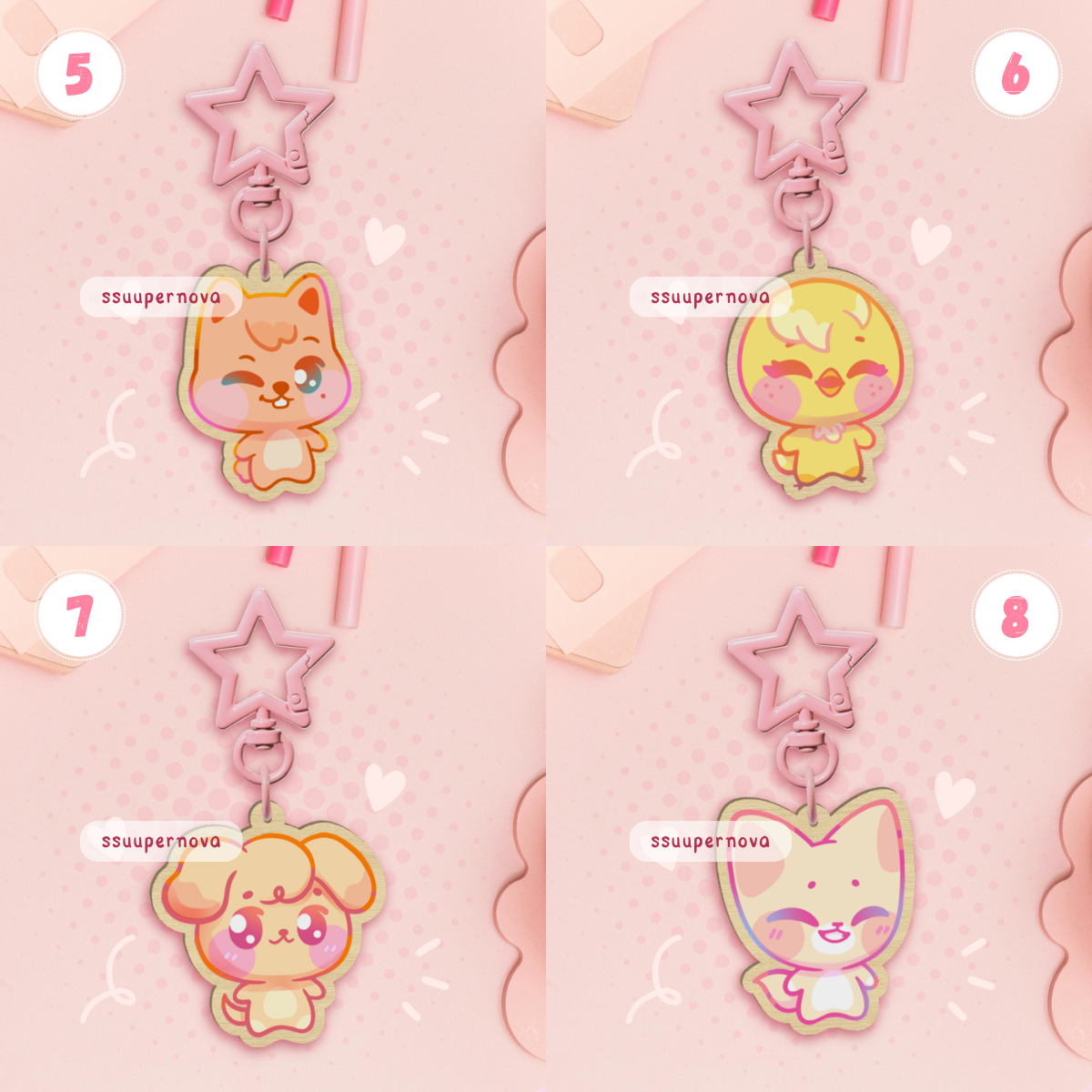 SKZOO Wood charms (Made to order)