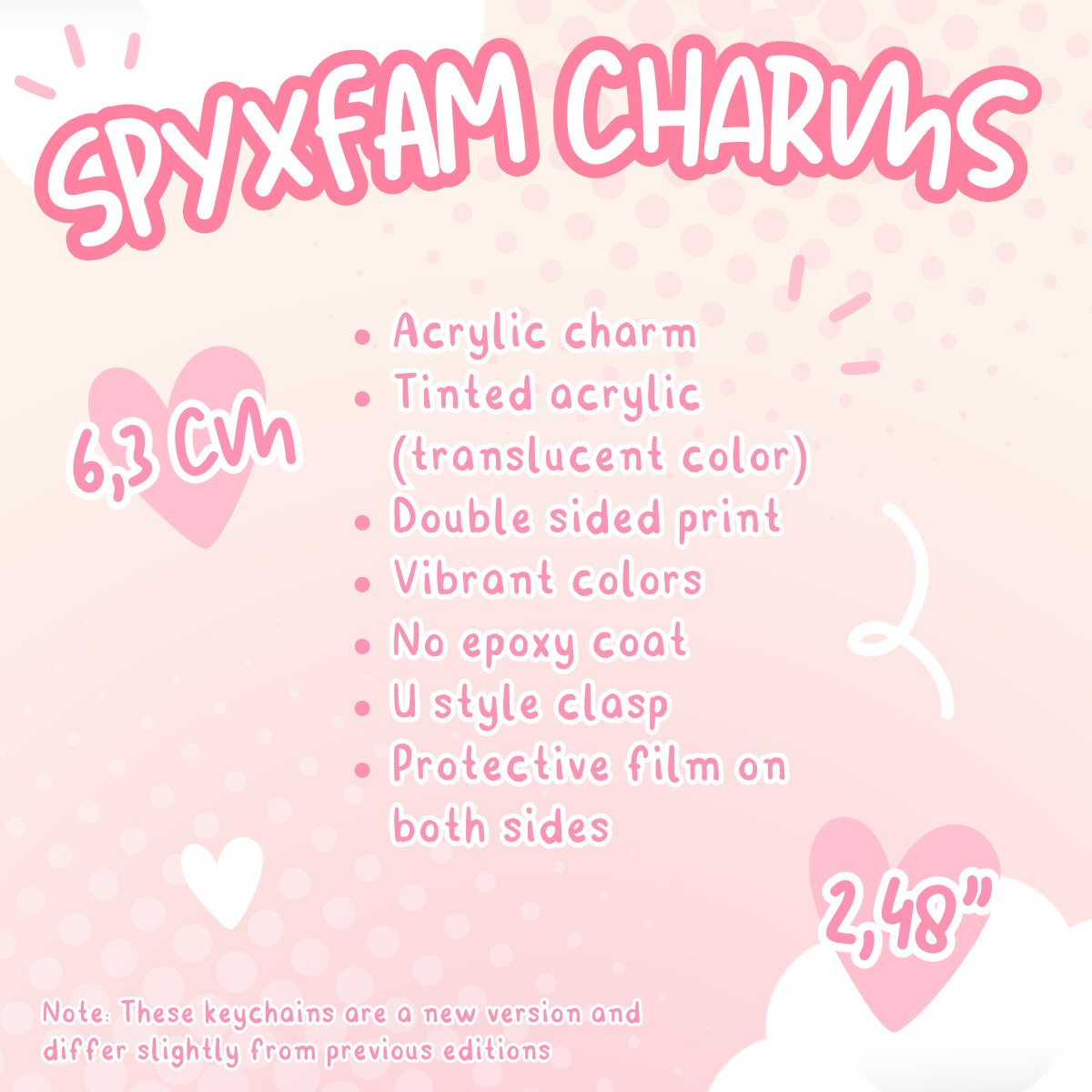 SxF - Acrylic charms (Made to order)