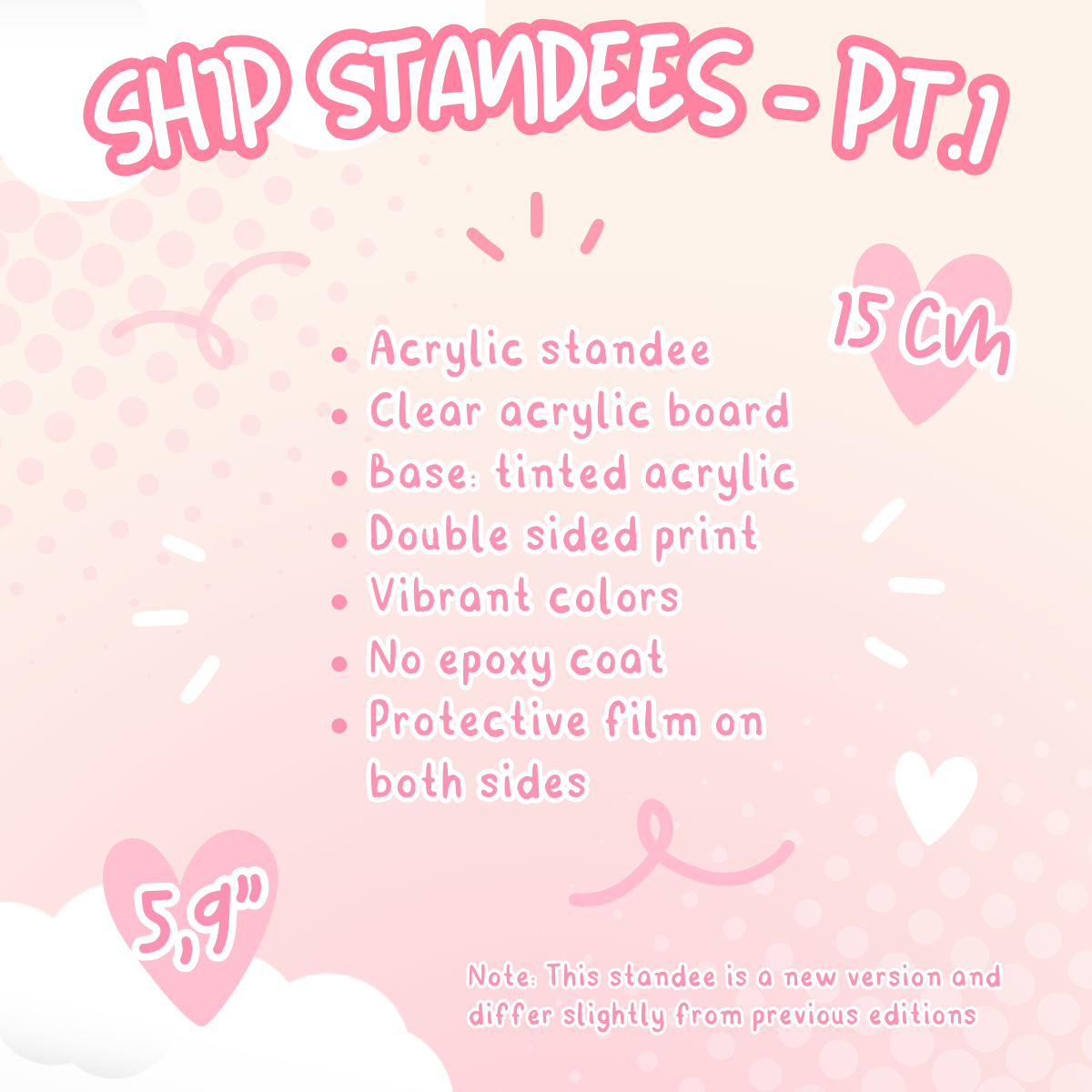 Ships Standees PT.1 (Made to order)