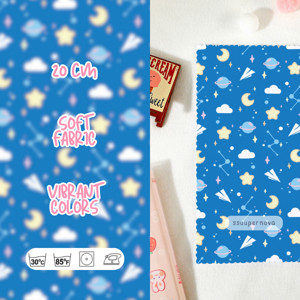 "Starlight" Glass cloth (Made to order)