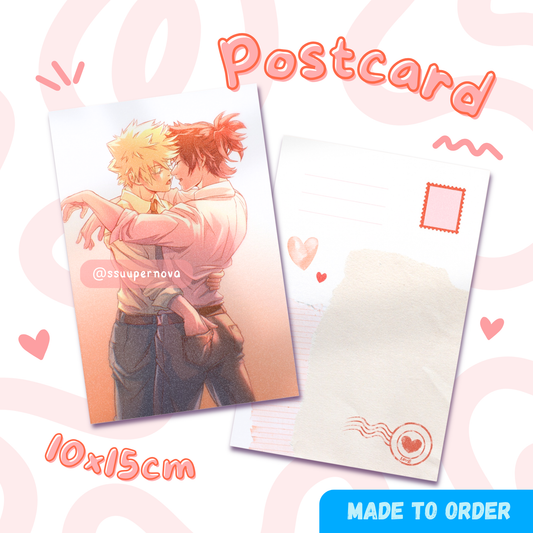 Kiribaku "kiss" postcard
