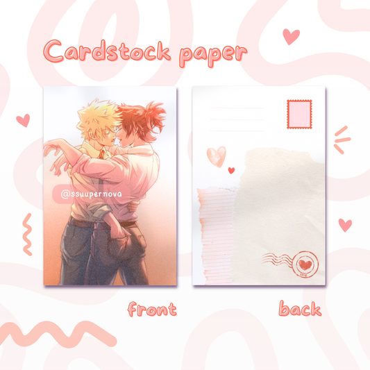 Kiribaku "kiss" postcard
