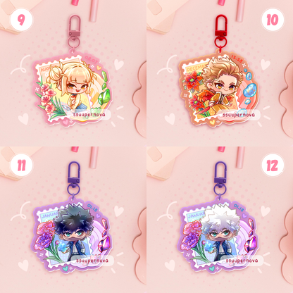 Birth stones and flowers charms (Made to order)