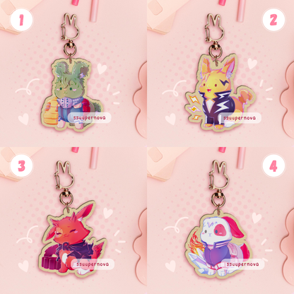 Bunnies Wood Charms (Made to order)