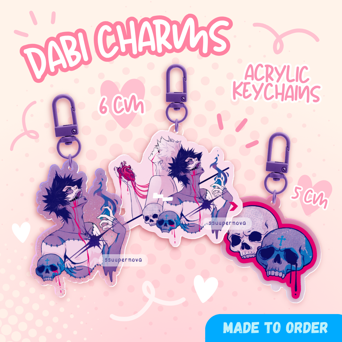 Villain - Acrylic Charms (Made to order)
