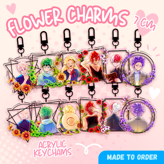 Flowers - Acrylic Charms (Made to order)