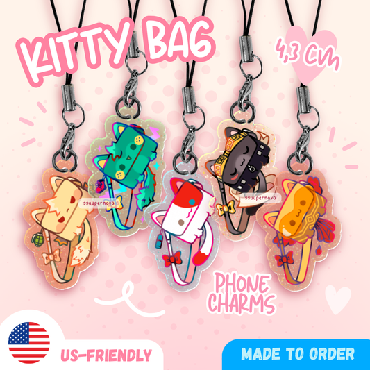 Kitty Bag - Phone Charms (Made to order)