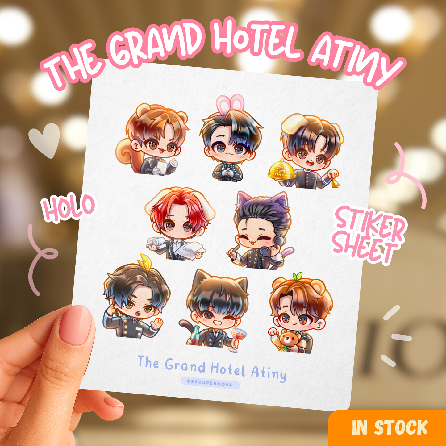 ATEEZ x Grand Hotel - Sticker sheet