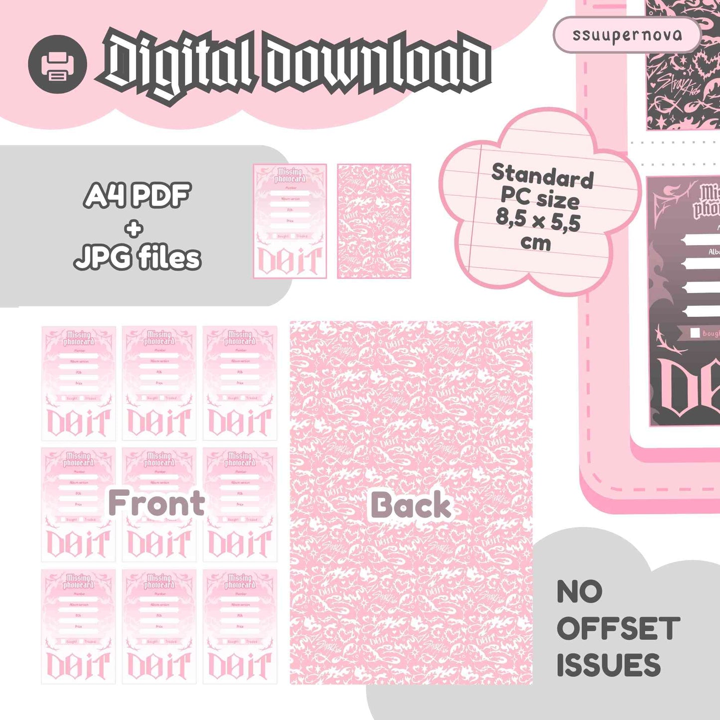 STRAY KIDS "Do it" Binder fillers