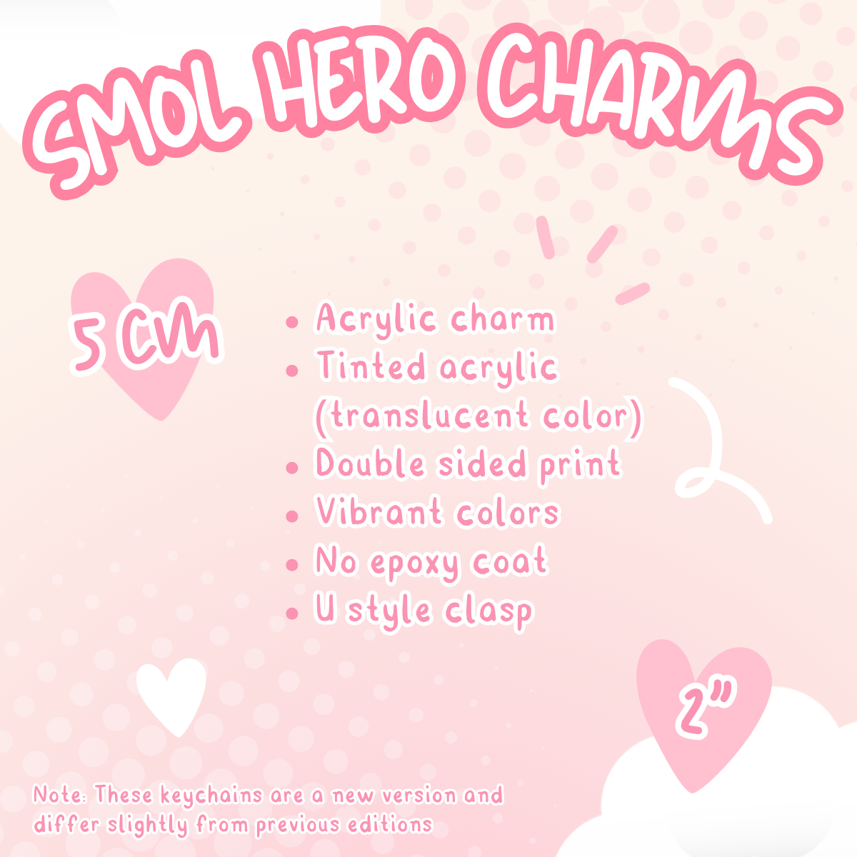 Smol heroes - Acrylic Charms (Made to order)