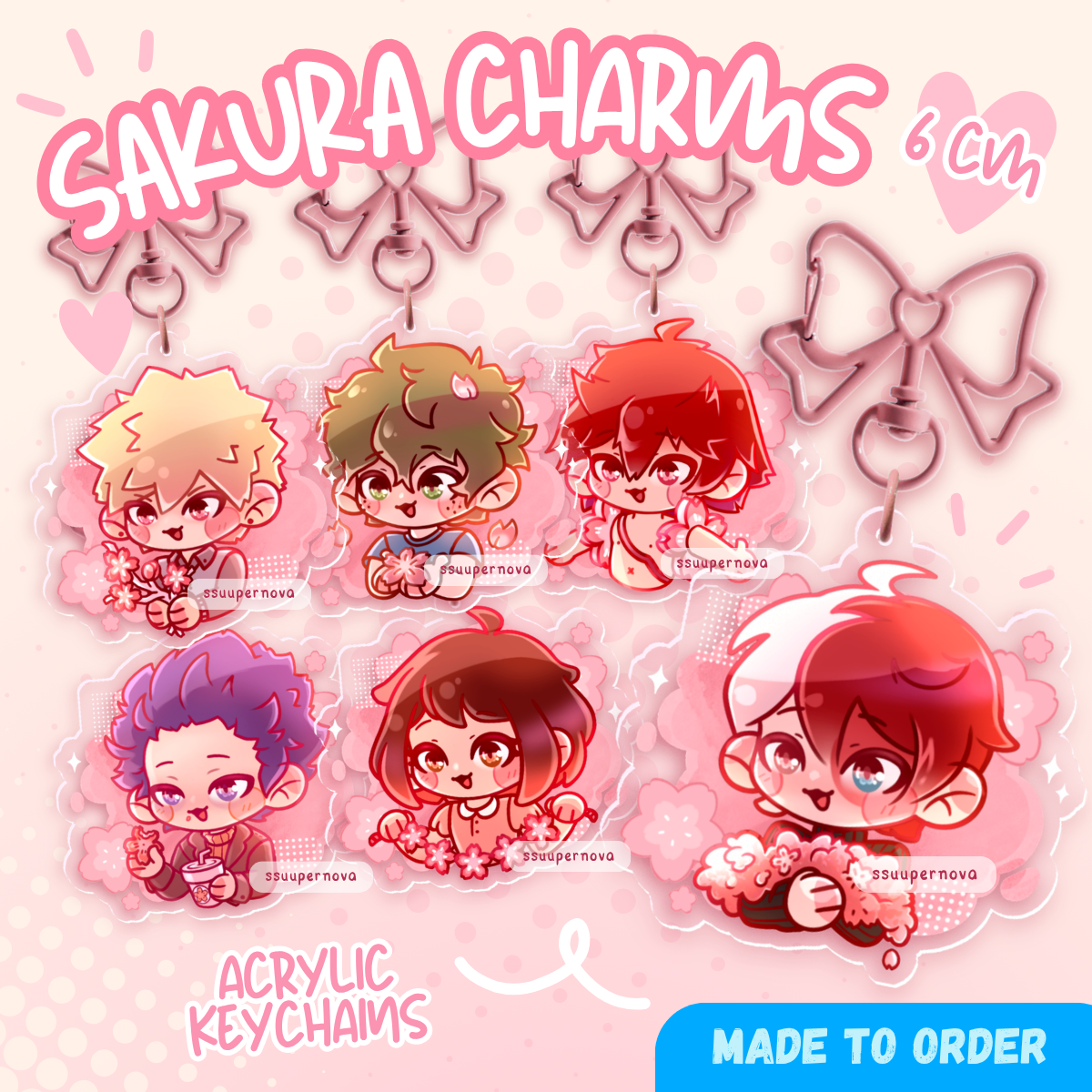 Cherry Blossom Charms (Made to order)