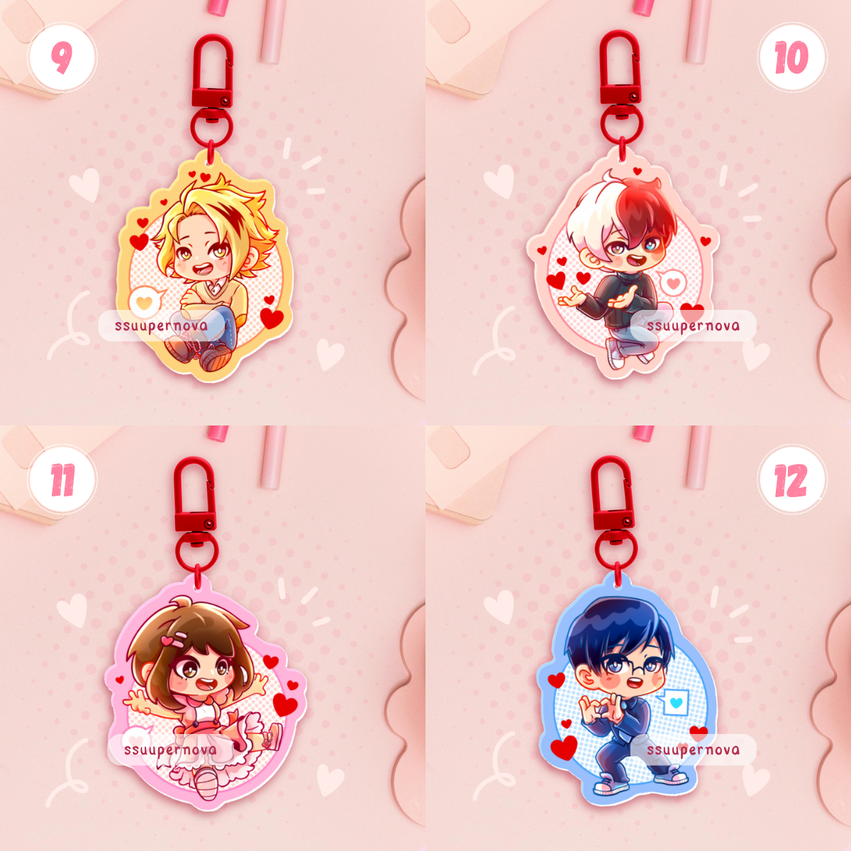 V-day - Acrylic Charms (Made to order)