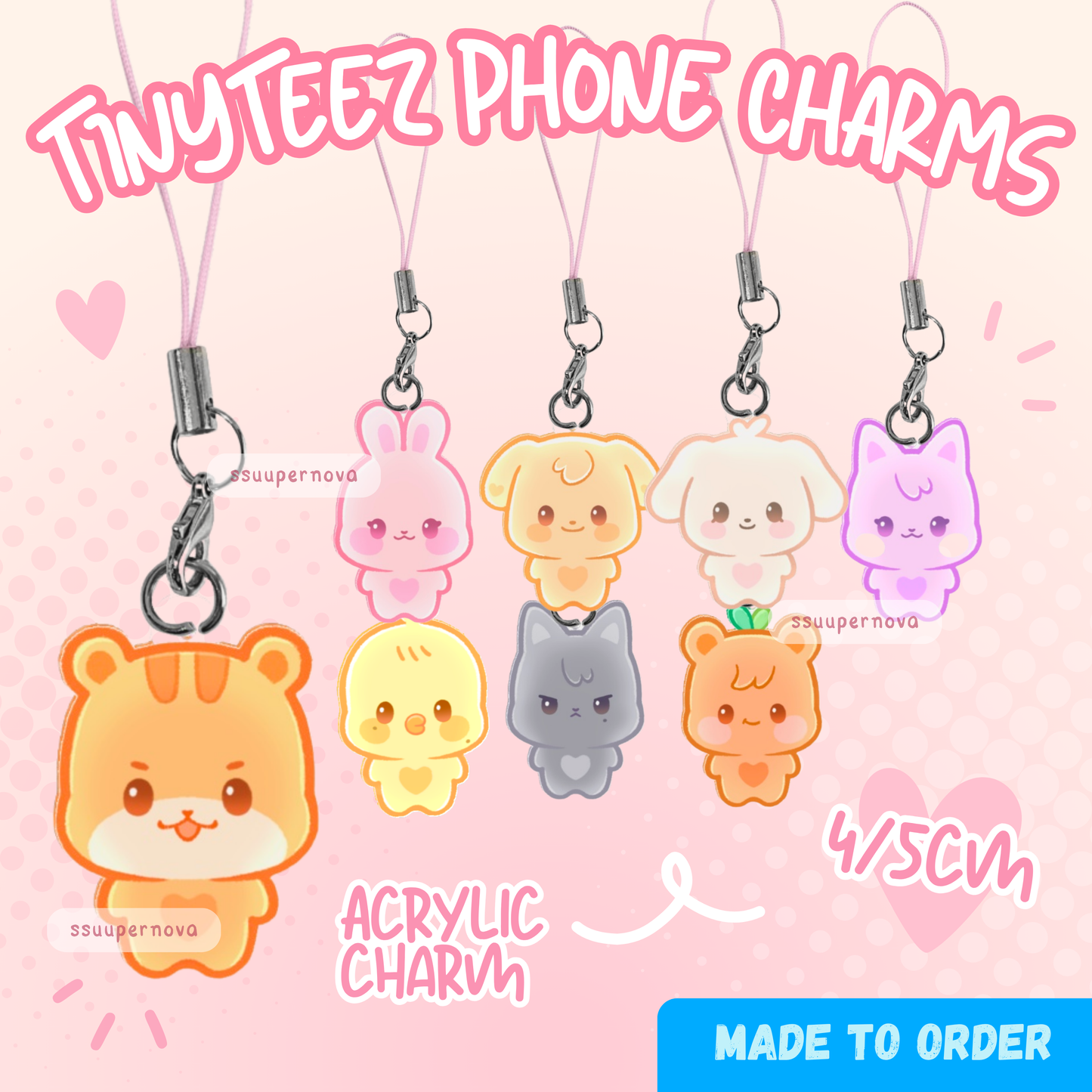 ATEEZ "Tinyteez" Phone Charms