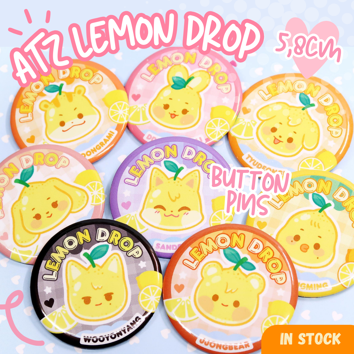 ATEEZ Lemon Drop Badges