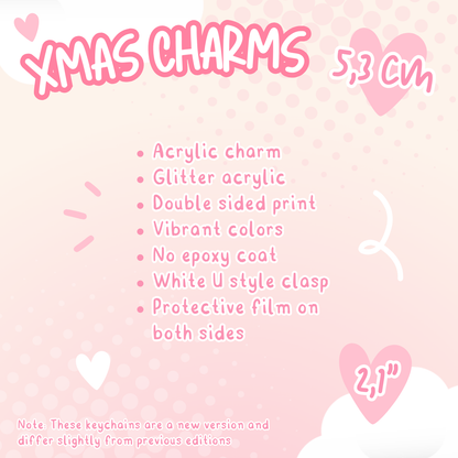 Xmas - Acrylic Charms (Made to order)