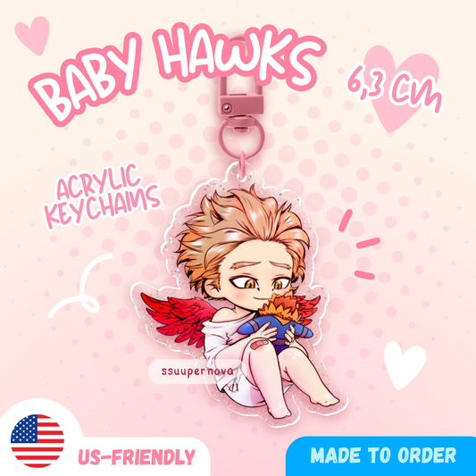 Baby Bird - Acrylic Charm (Made to order)
