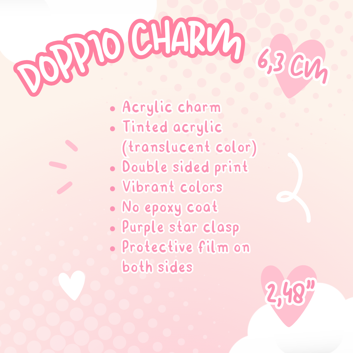 NIJI Doppio - Acrylic Charm (Made to order)