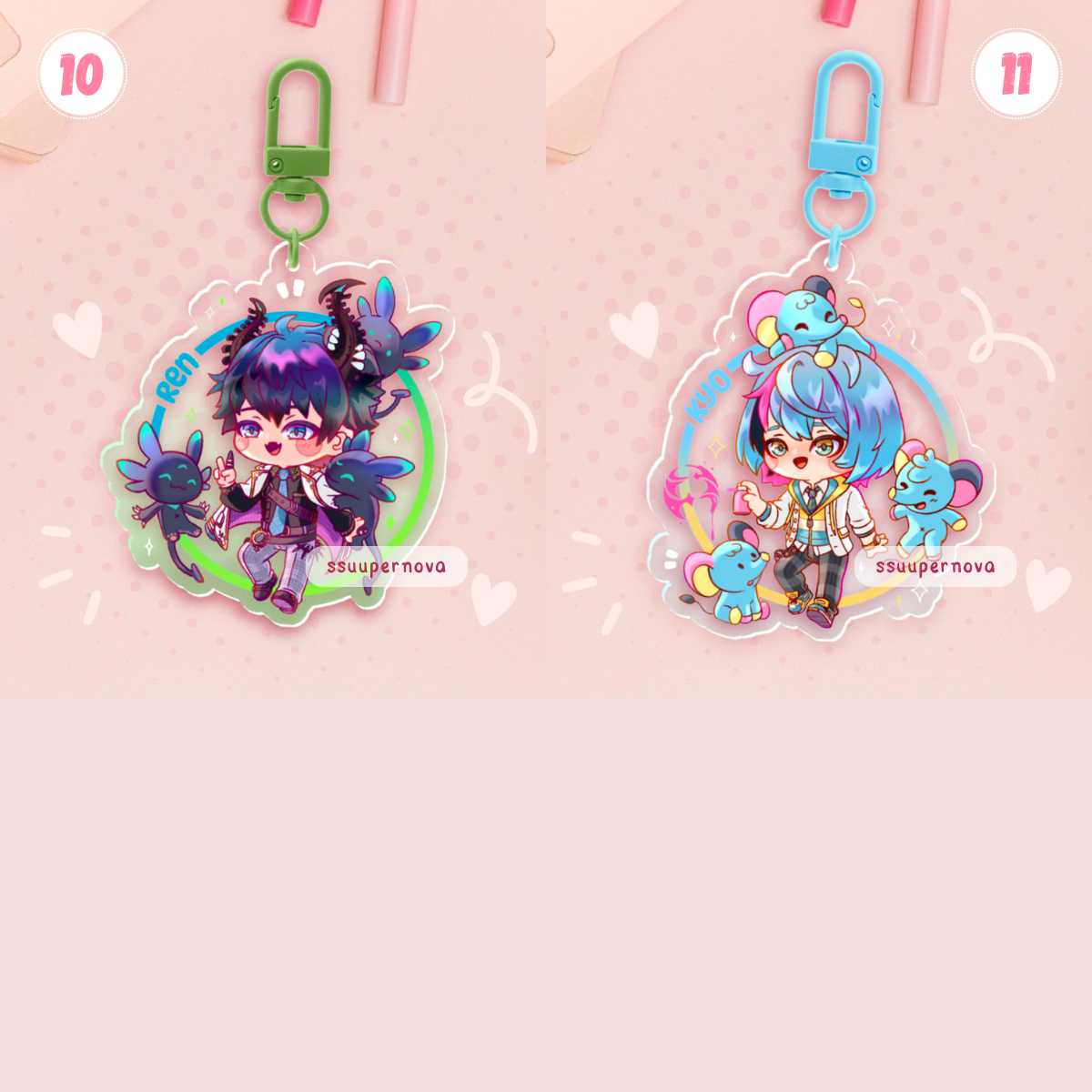 NIJI boys - Acrylic Charm (Made to order)