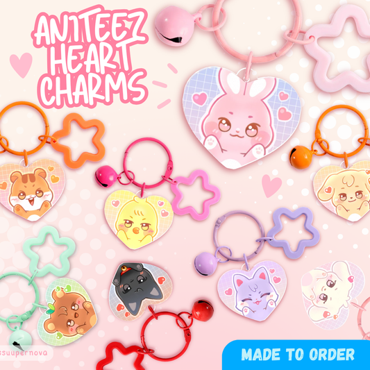 ATEEZ Heart Charms (Made to order)