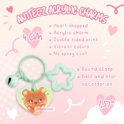 ATEEZ Heart Charms (Made to order)