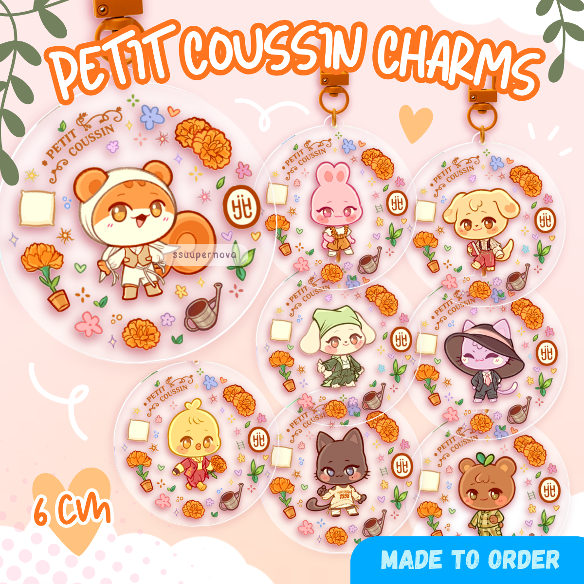 ATEEZ "Petit Coussin" charms (Made to order)