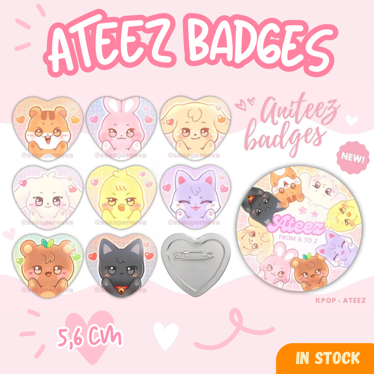 ATEEZ Aniteez Badges
