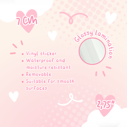 Birth stones and flowers stickers