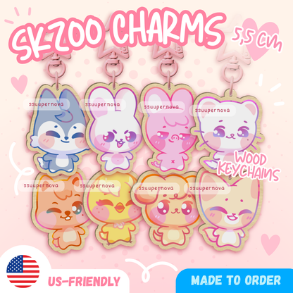 SKZOO Wood charms (Made to order)
