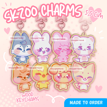 SKZOO Wood charms (Made to order)