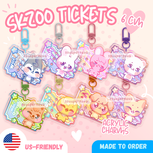 SKZ Skzoo Tickets Charms (Made to order)
