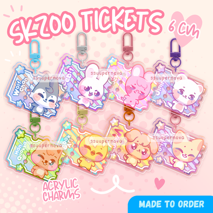 SKZ Skzoo Tickets Charms (Made to order)