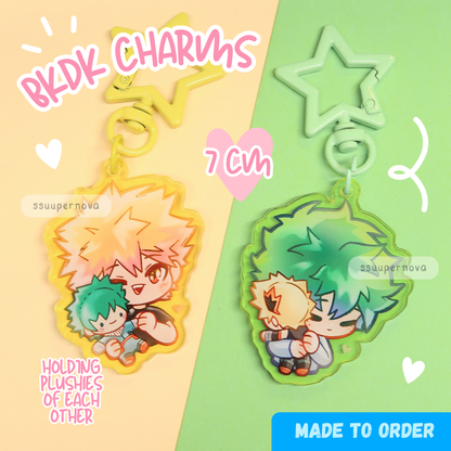 Hero plushies - Acrylic charms (Made to order)