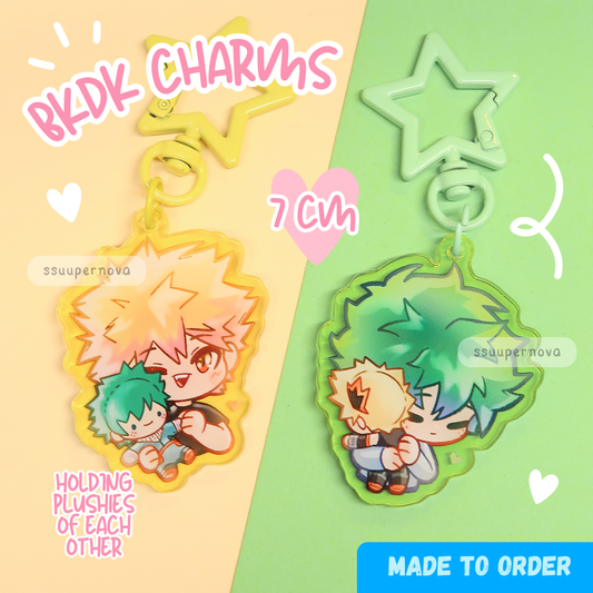 Hero plushies - Acrylic charms (Made to order)