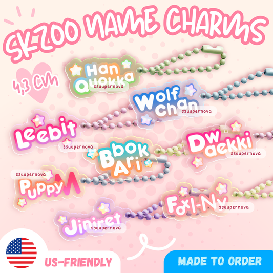 SKZOO name charms (Made to order)