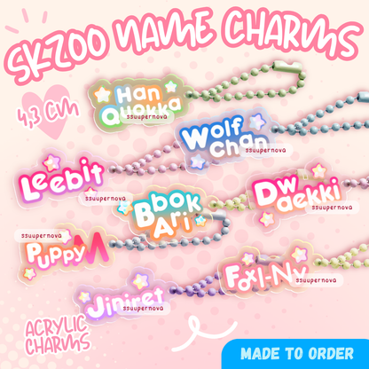 SKZOO name charms (Made to order)