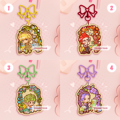 Floral - Wood Charms (Made to order)