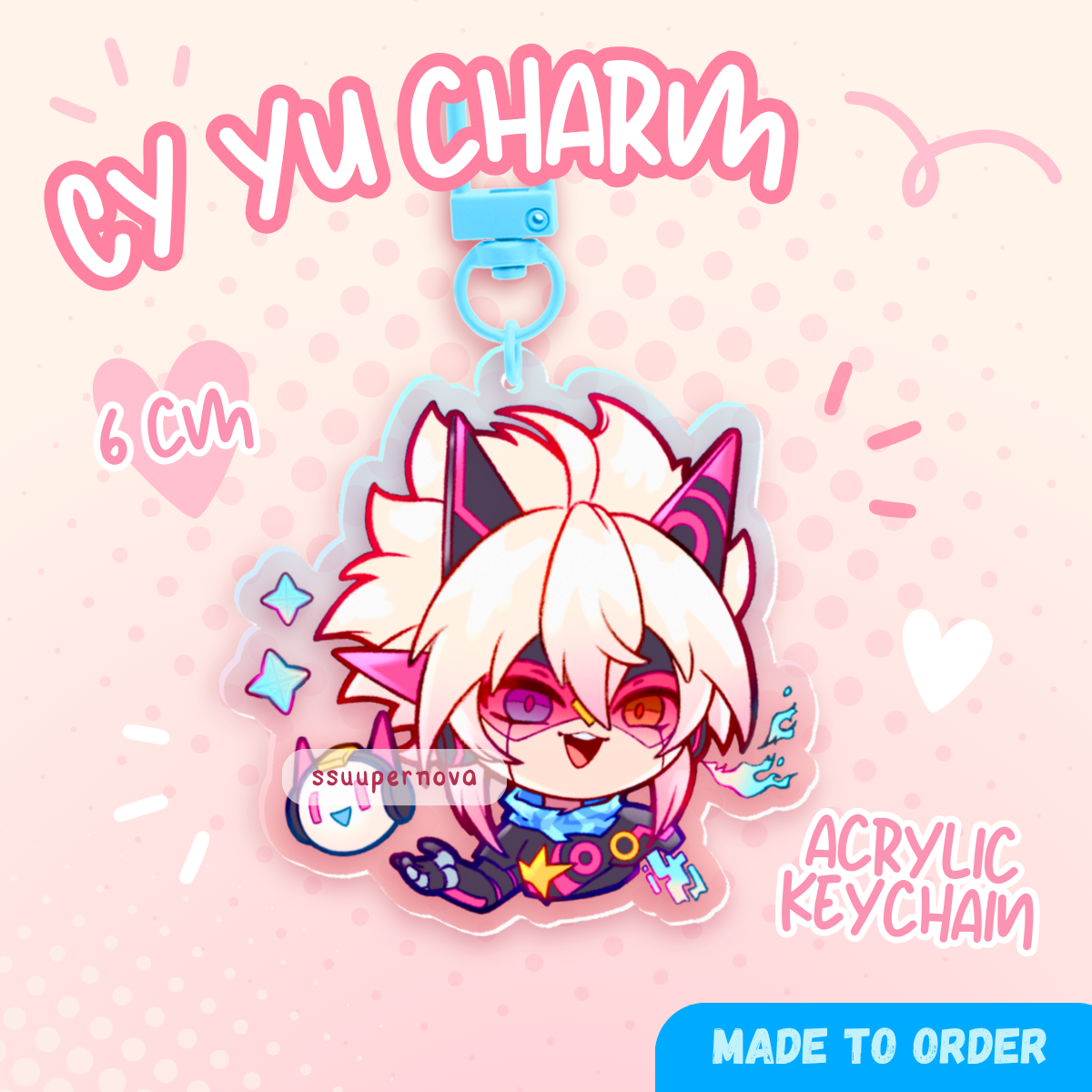 VTUBER Cyyu - Acrylic Charm (Made to order)