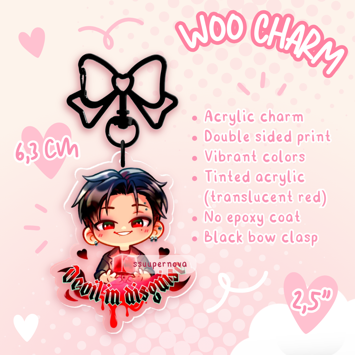 ATEEZ "In your fantasy" Woo Charm (Made to order)