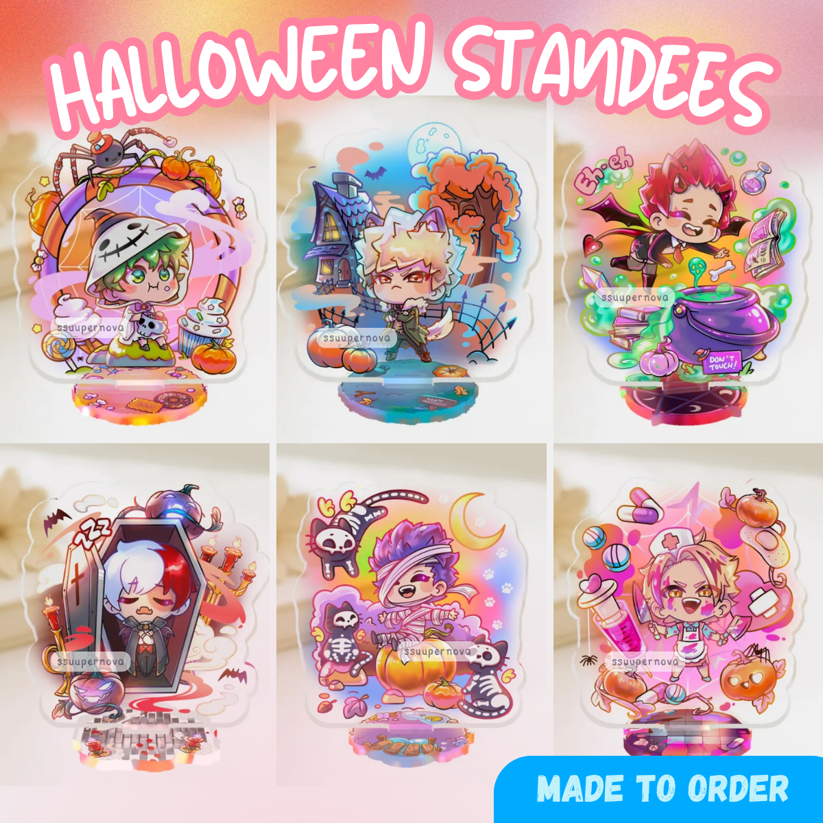 Halloween - Acrylic Standees (Made to order)
