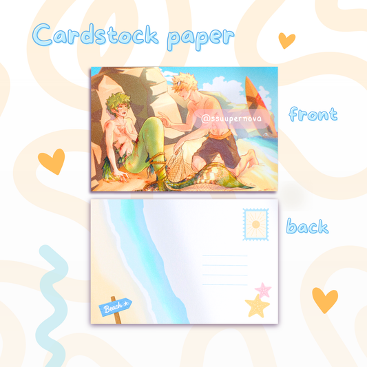 Bakudeku "mermay" postcard