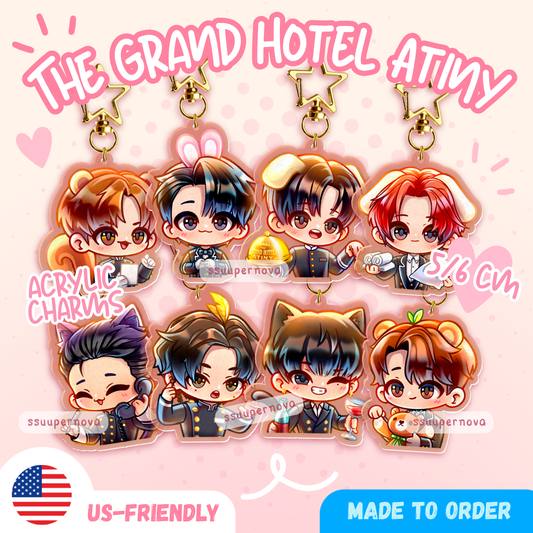 ATEEZ "The Grand Hotel Atiny" Charms (Made to order)