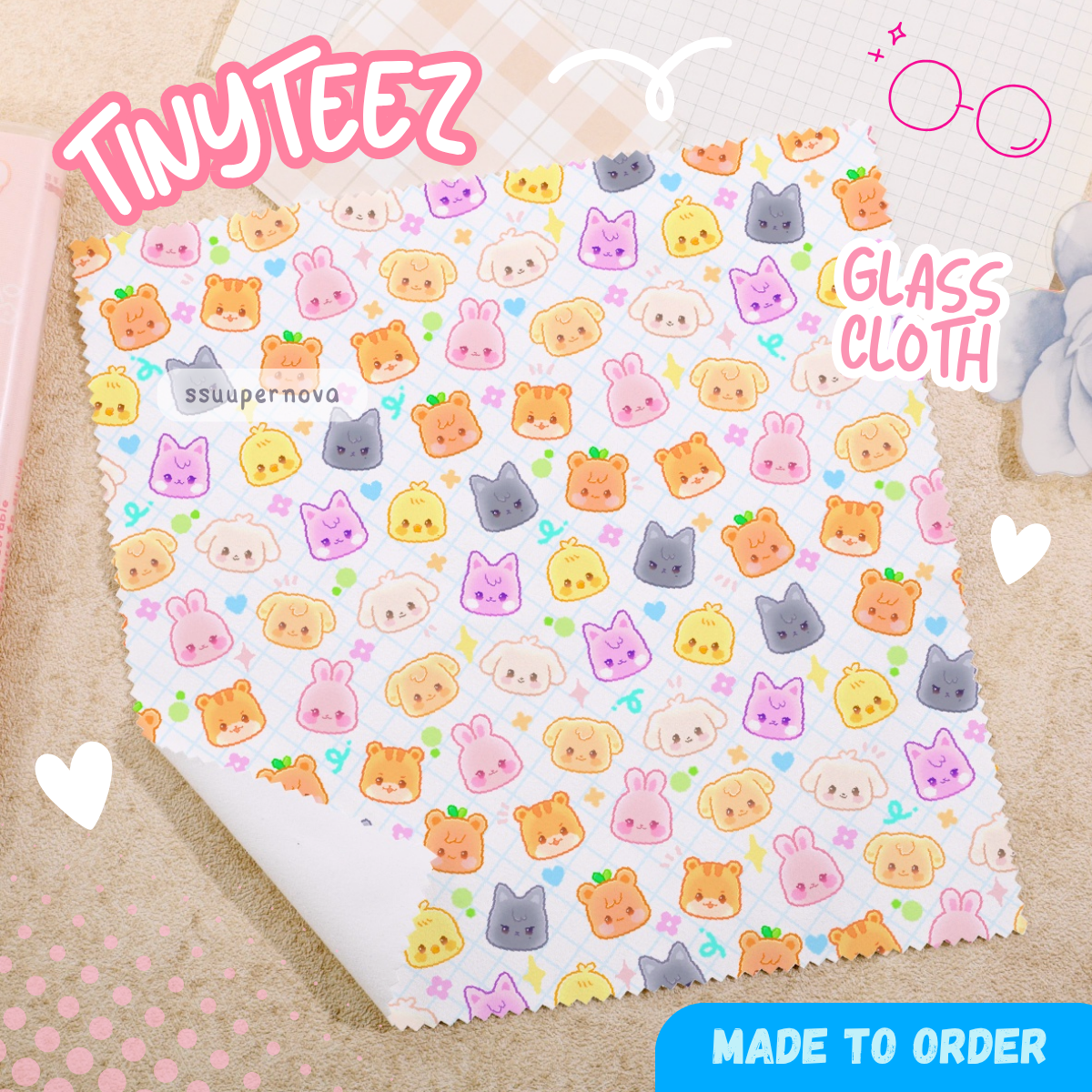 ATEEZ "Tinyteez" Glass Cloth (Made to order)