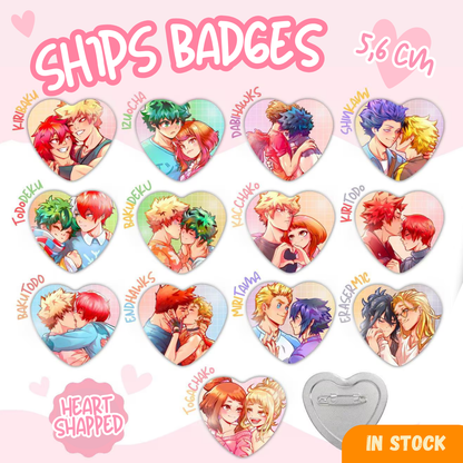 Ships heart badges