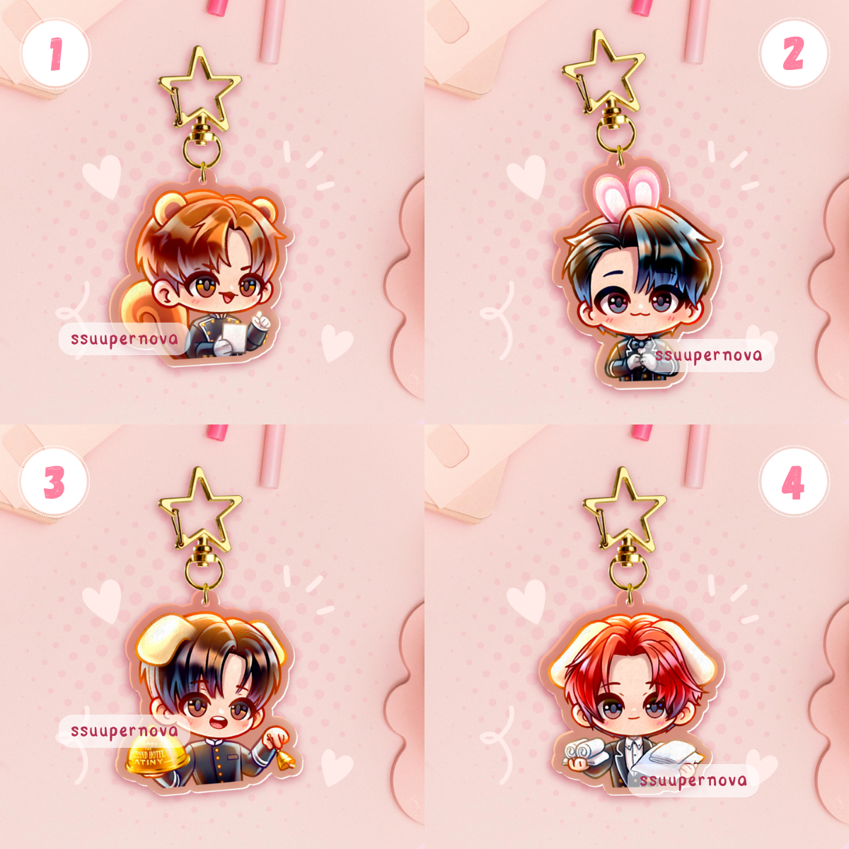 ATEEZ "The Grand Hotel Atiny" Charms (Made to order)