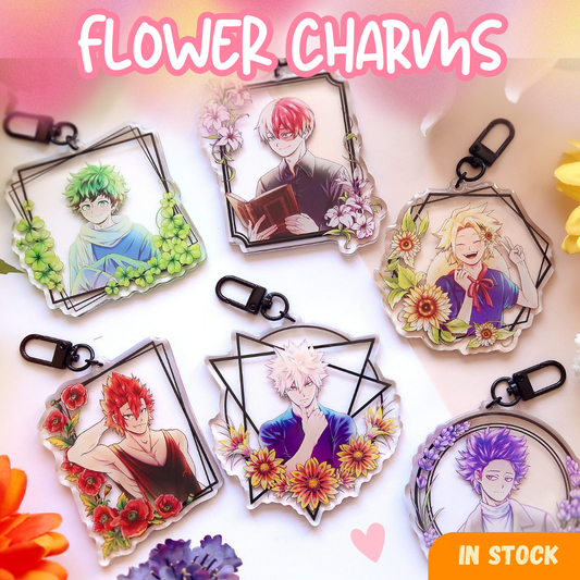 Flower charms (leftover)
