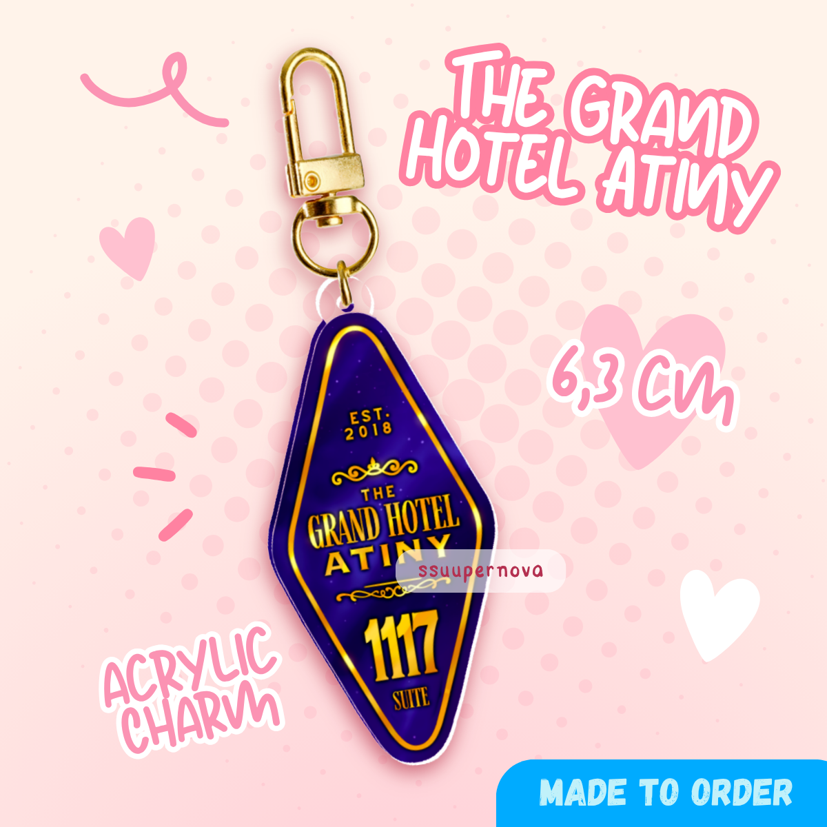 ATEEZ "The Grand Hotel Atiny" Charm (Made to order)
