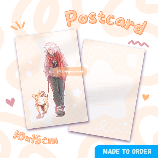 Tomura & Mon-chan postcard