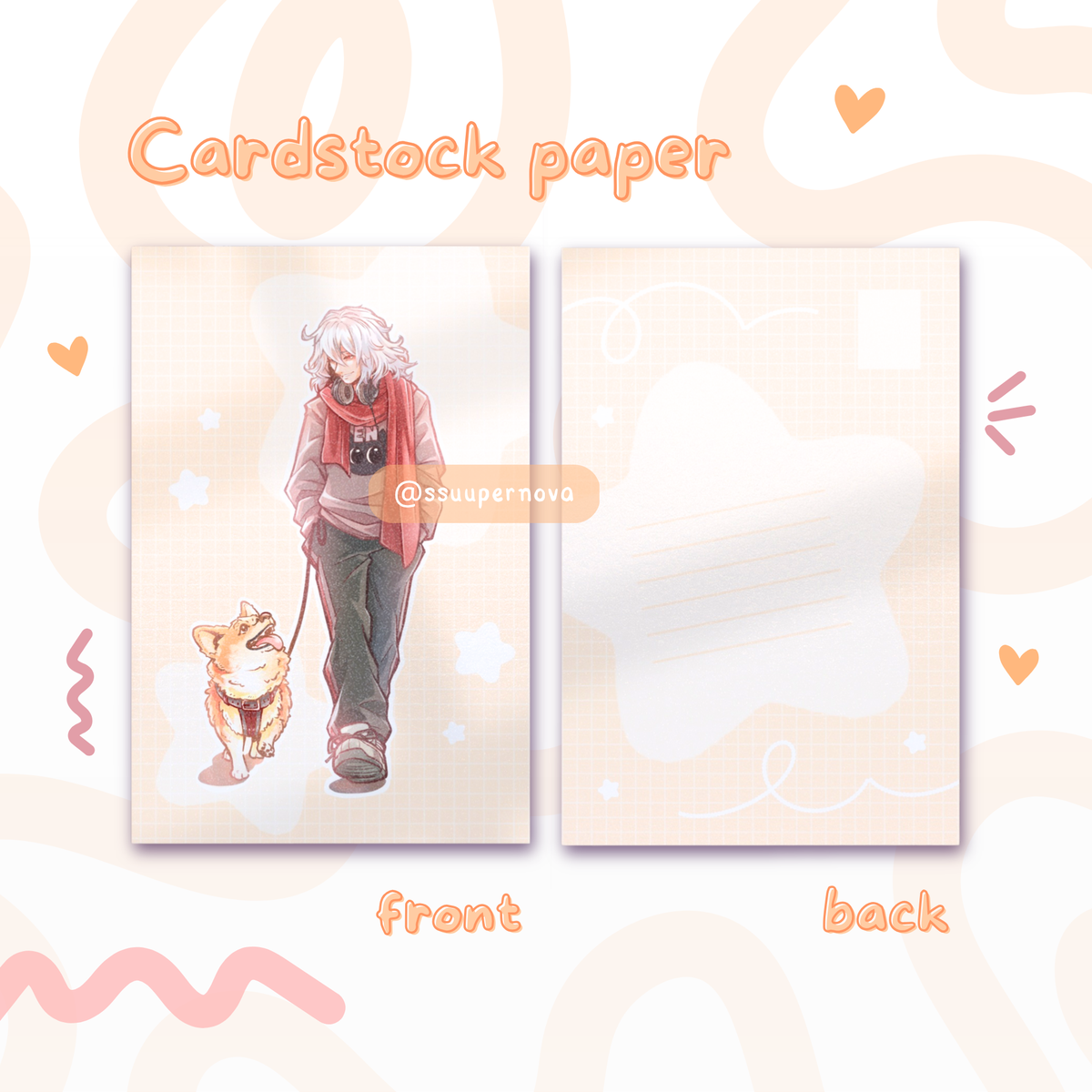 Tomura & Mon-chan postcard