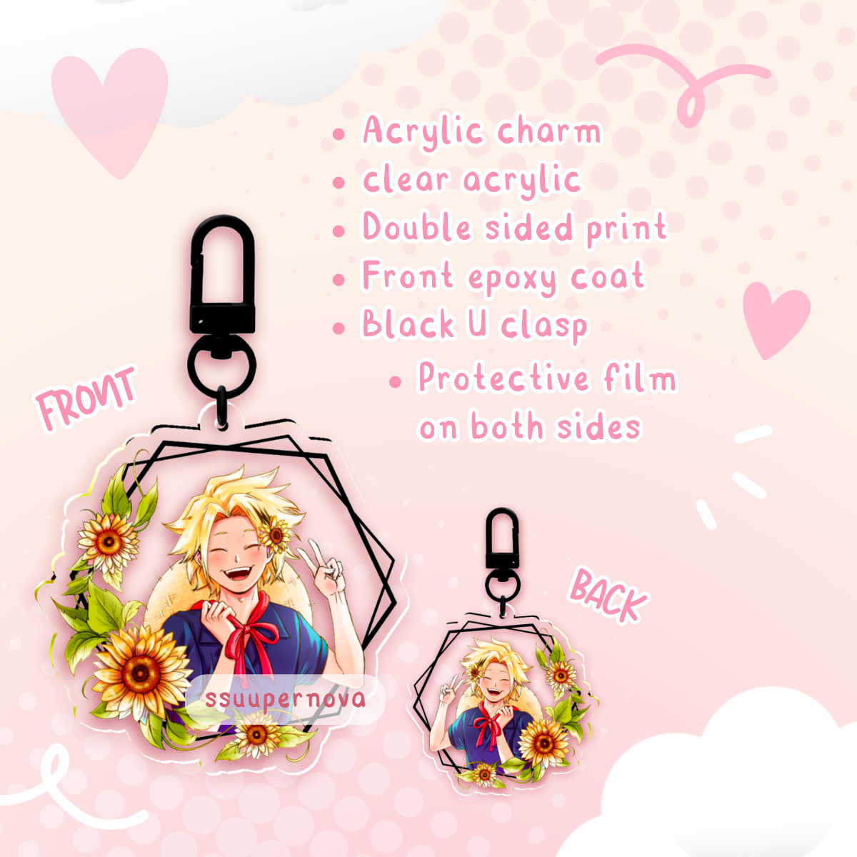 Flower charms (leftover)