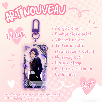 Art Nouveau - Acrylic Charms (Made to order)